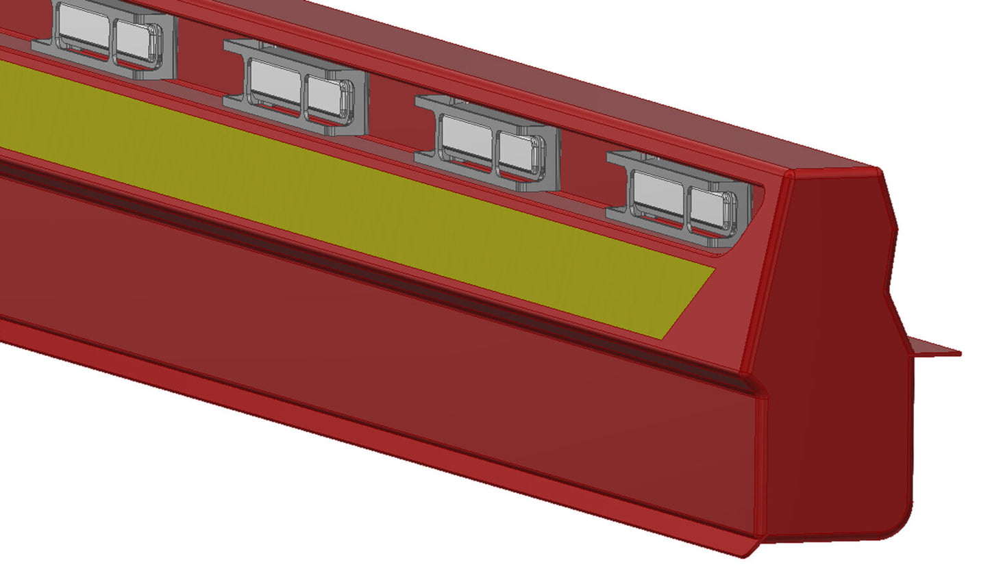 Design of a railing with LED lighting for a fire truck