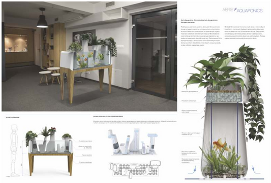 AERIS AQUAPONICS – akwarium akwaponiczne filtrujące powietrze