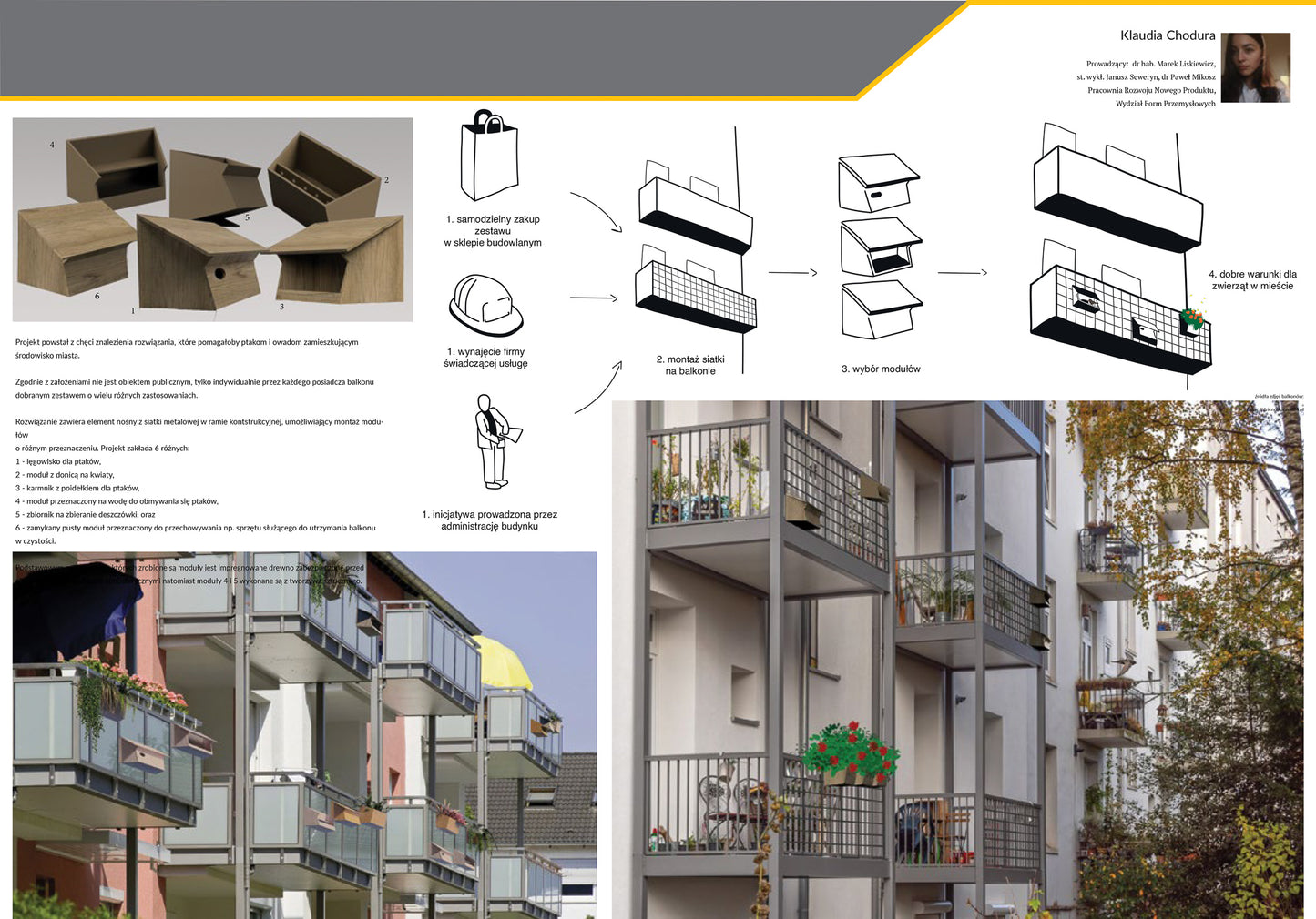 System modułowy na balustrady balkonowe