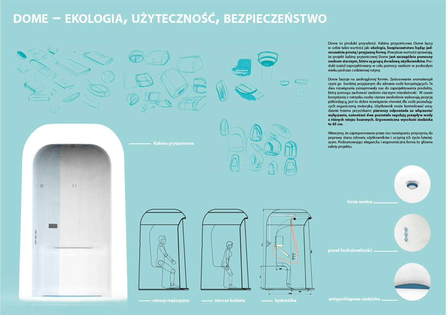 Dome – Kabina prysznicowa dla osób starszych