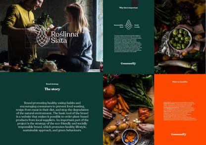 Visual identification design for a brand promoting healthy eating habits